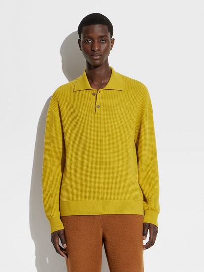 Yellow polo hot sale quarter zip