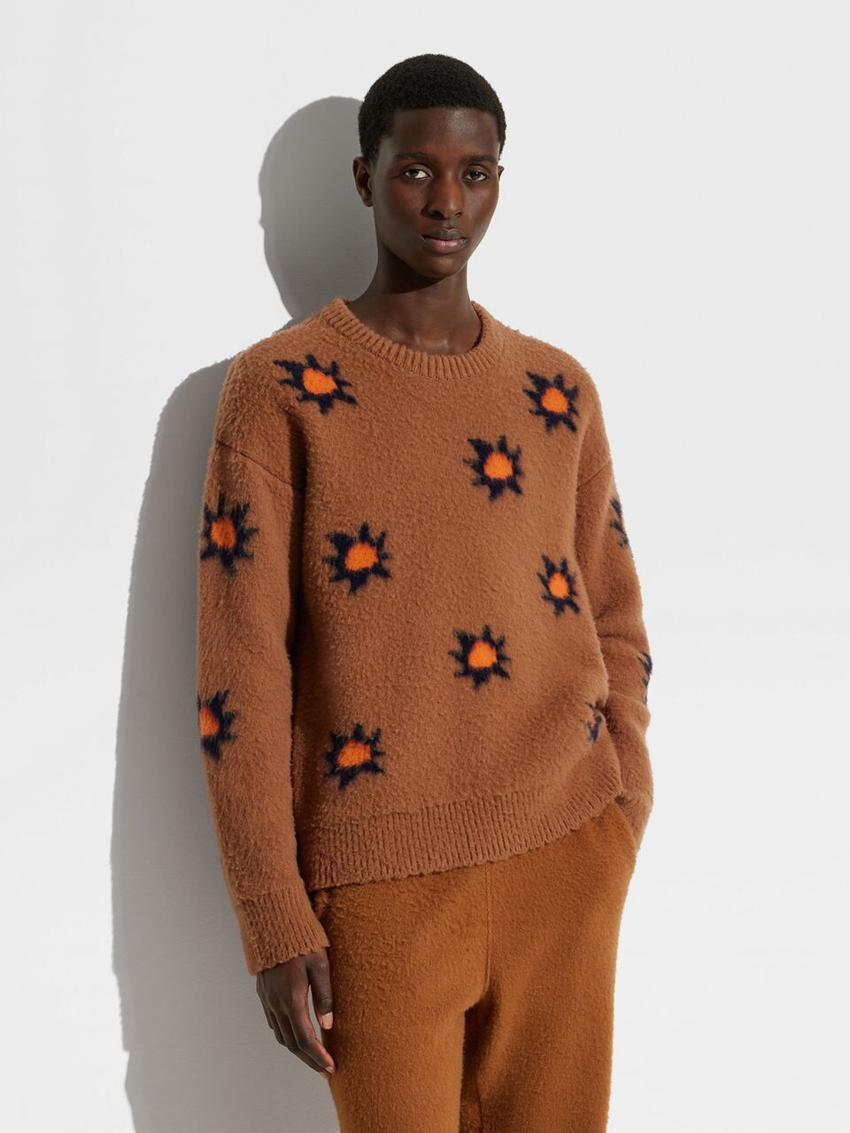 Zegna brushed wool jumper - Blue