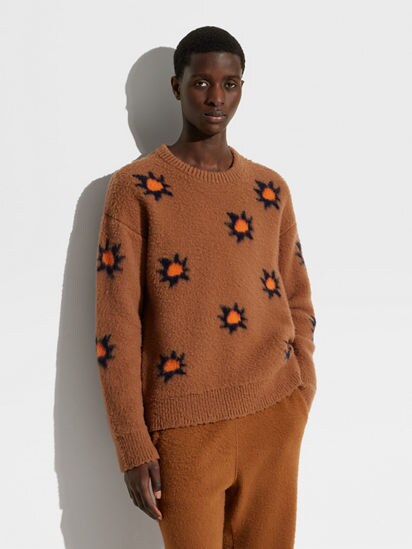 ZEGNA x The Elder Statesman Cashmere and Wool Crewneck FW23