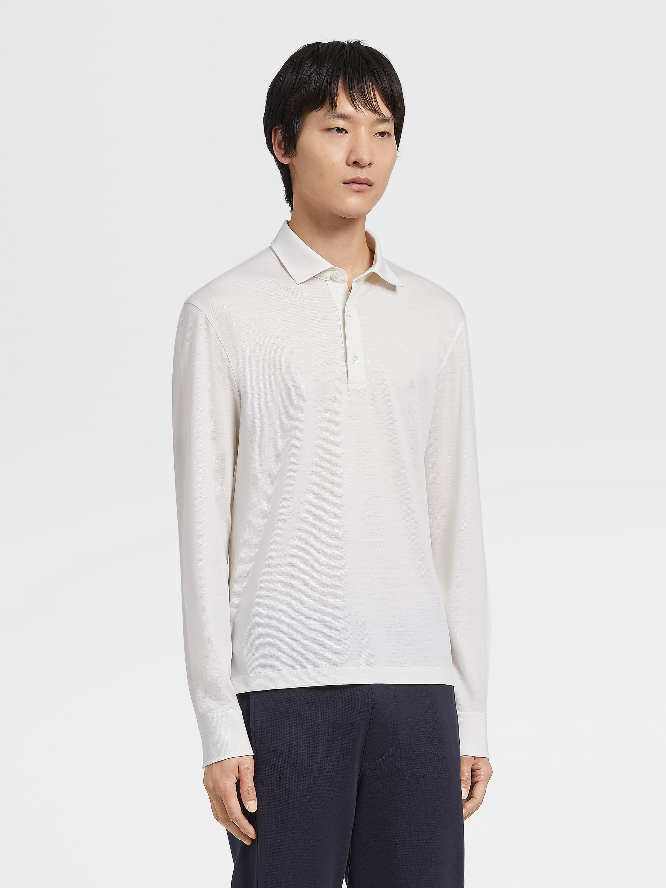 Zegna long sleeve outlet polo