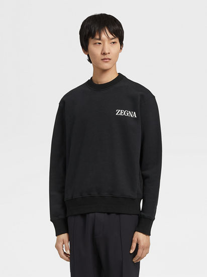 Black Cotton Sweatshirt