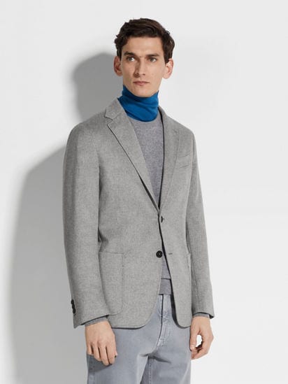 グレーメランジュ Oasi Cashmere ジャケット FW24 22377431 グレーメランジュ Oasi Cashmere ジャケット FW24 22377431