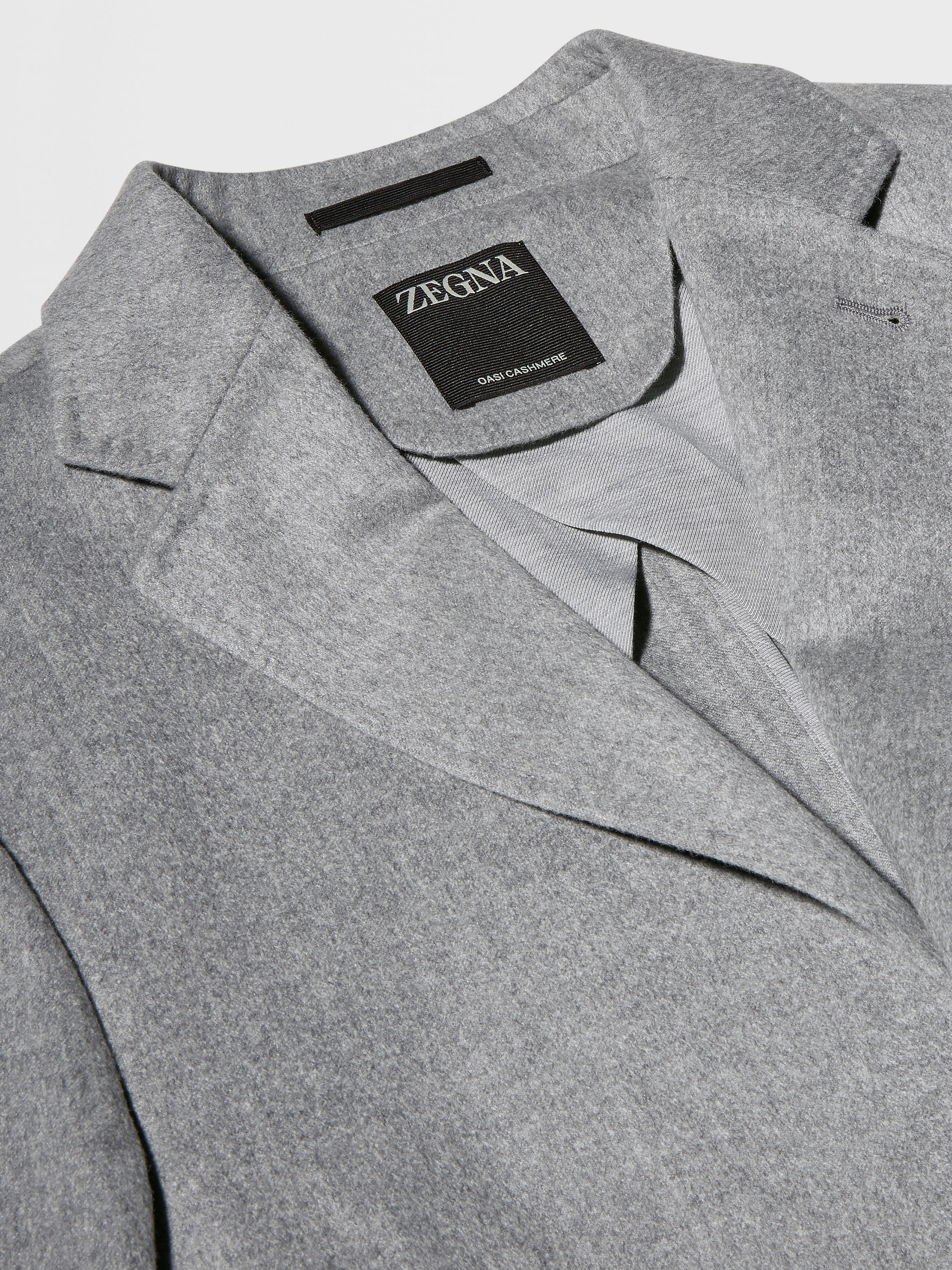 Grey Mélange Oasi Cashmere Jacket Product detail photo #2