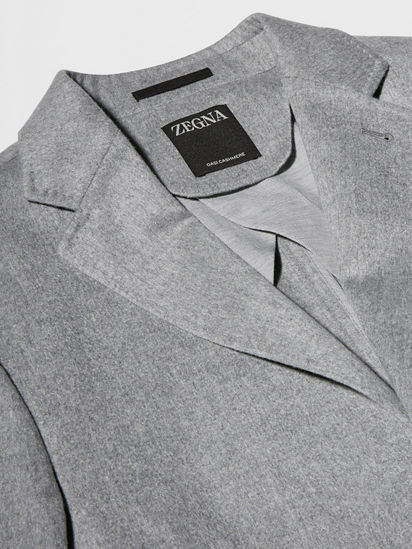 Grey Mélange Oasi Cashmere Jacket FW25 23209977 | Zegna FR