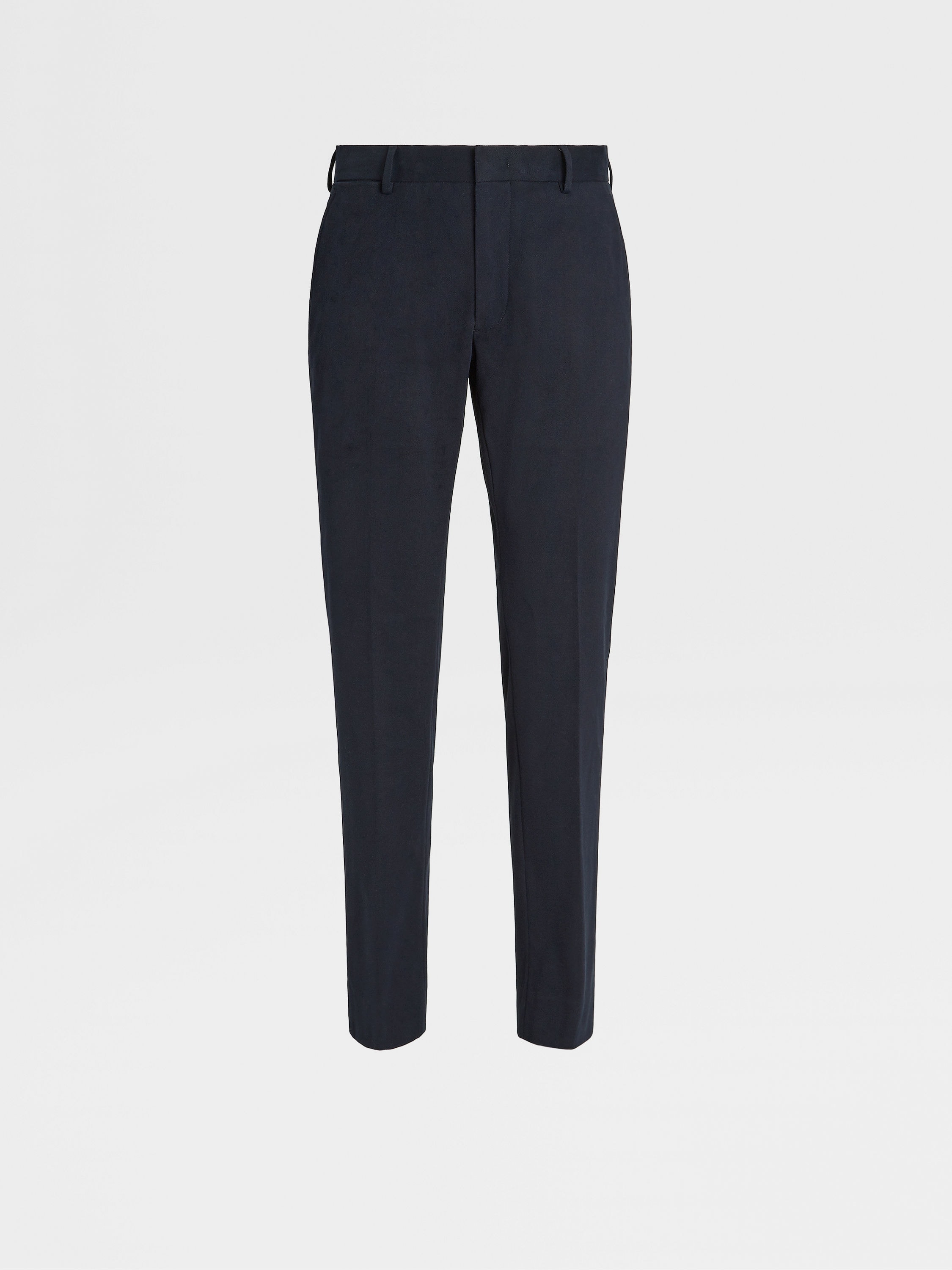 Navy Blue Winter Crossover Cotton Pants