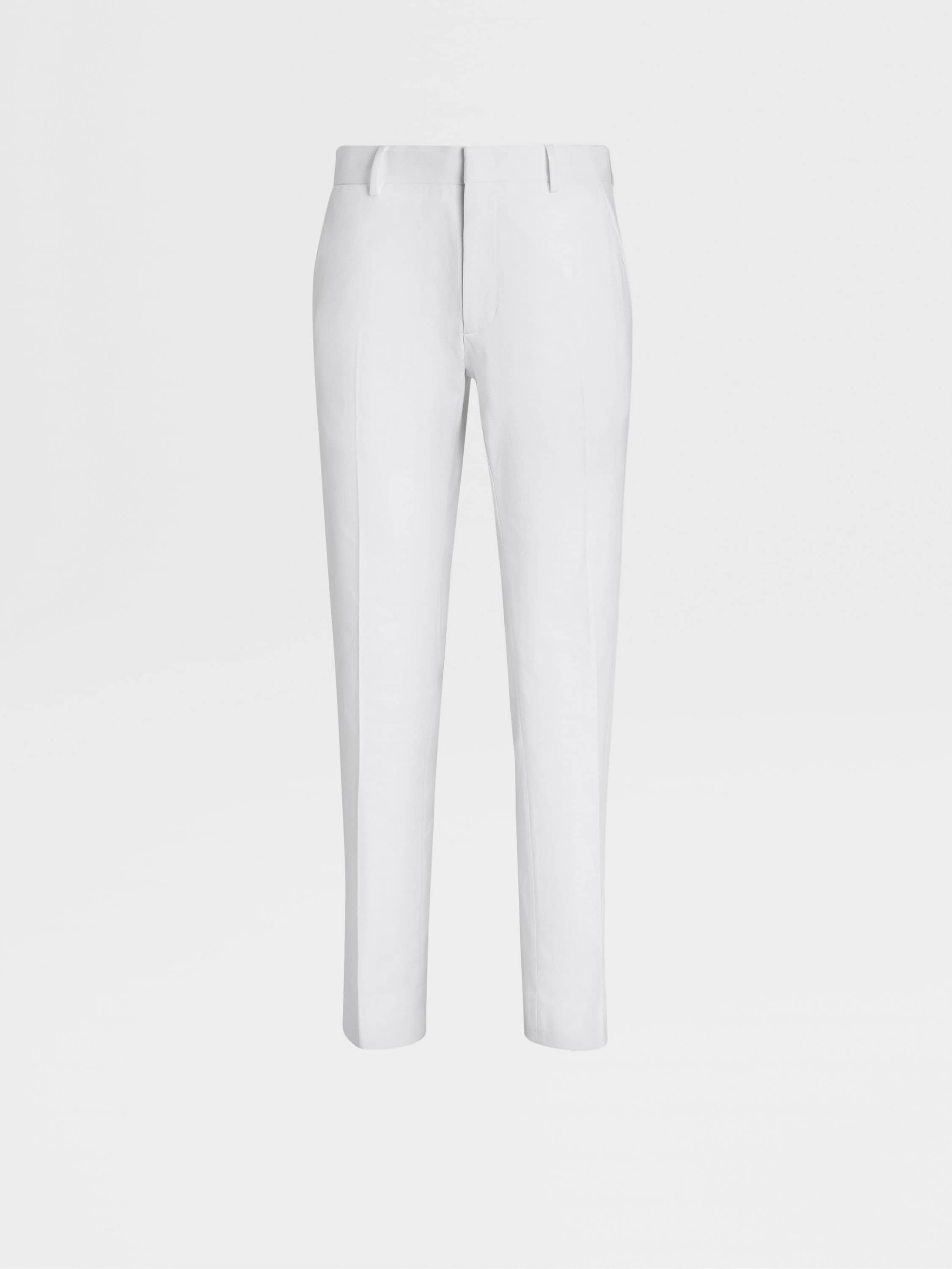 White Winter Crossover Cotton Pants