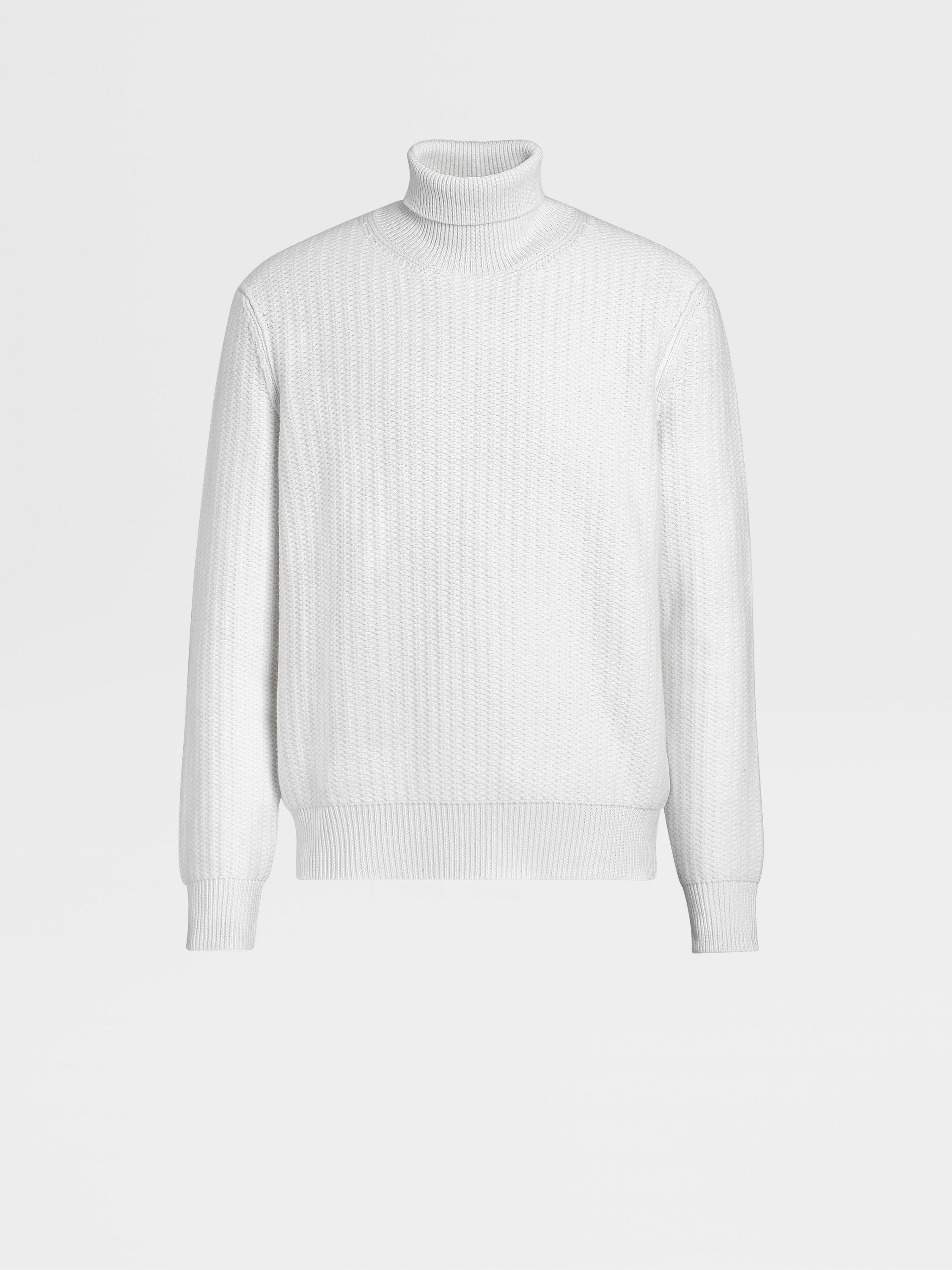 pure cashmere MEN TURTLENECK - Jumper - vintage white/white