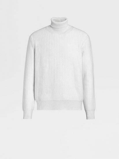 White cashmere hotsell turtleneck sweater