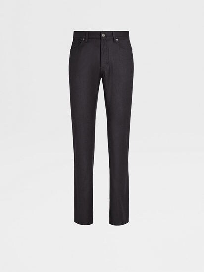 Buy Black Straight Fit Casual Trousers Online - W for Woman