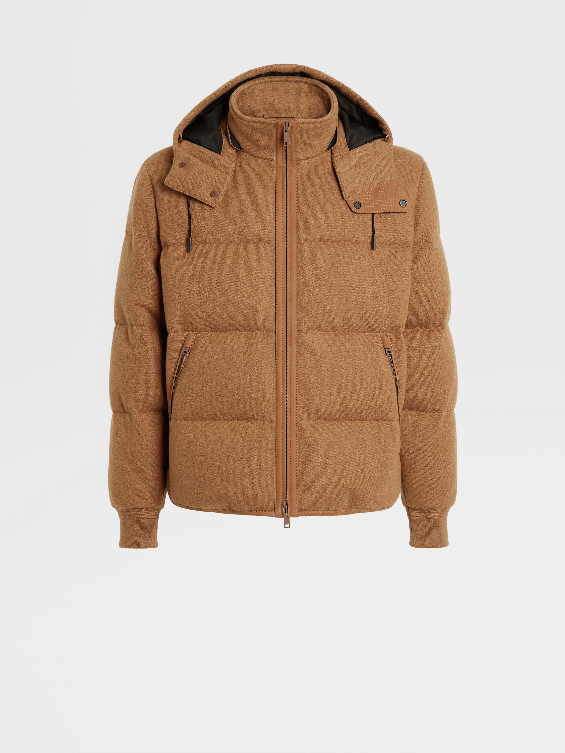 ZEGNA Convertible Leather-Trimmed Cashmere Down Hooded Ski Jacket