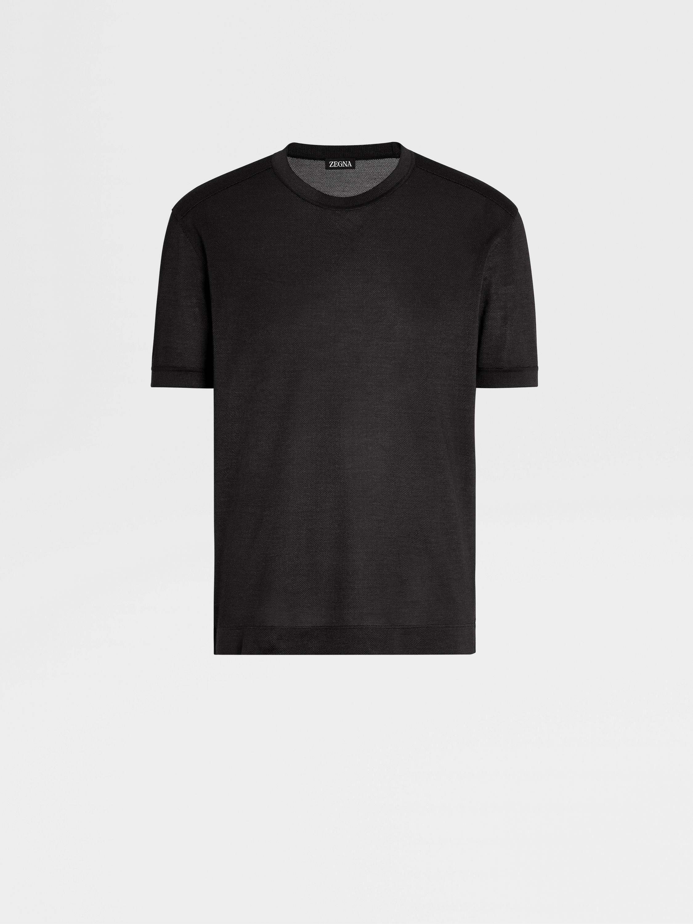 Black Zegna Silk T-shirt