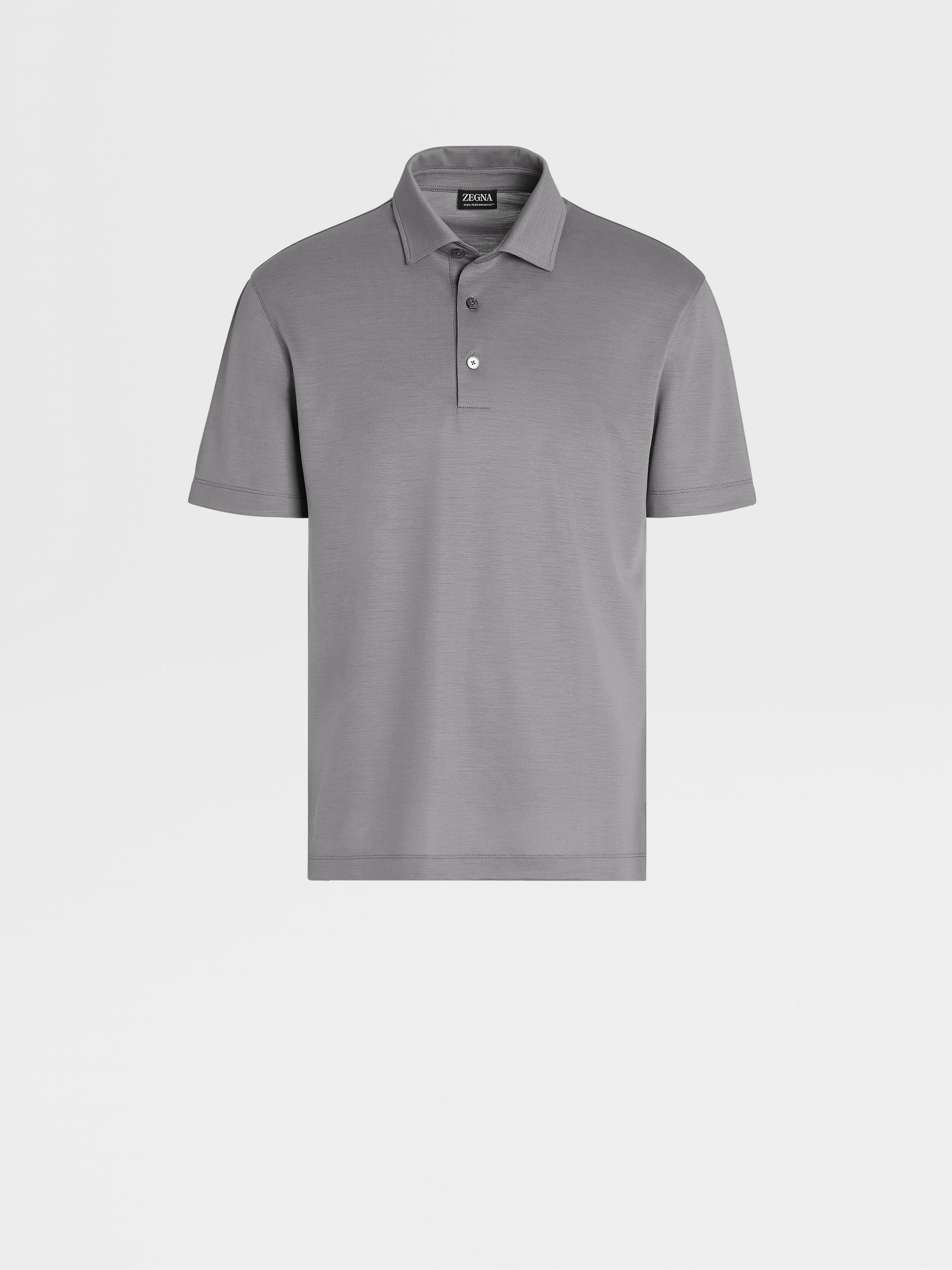 Grey High Performance™ Wool Polo Shirt SS24 25615949 | Zegna TW