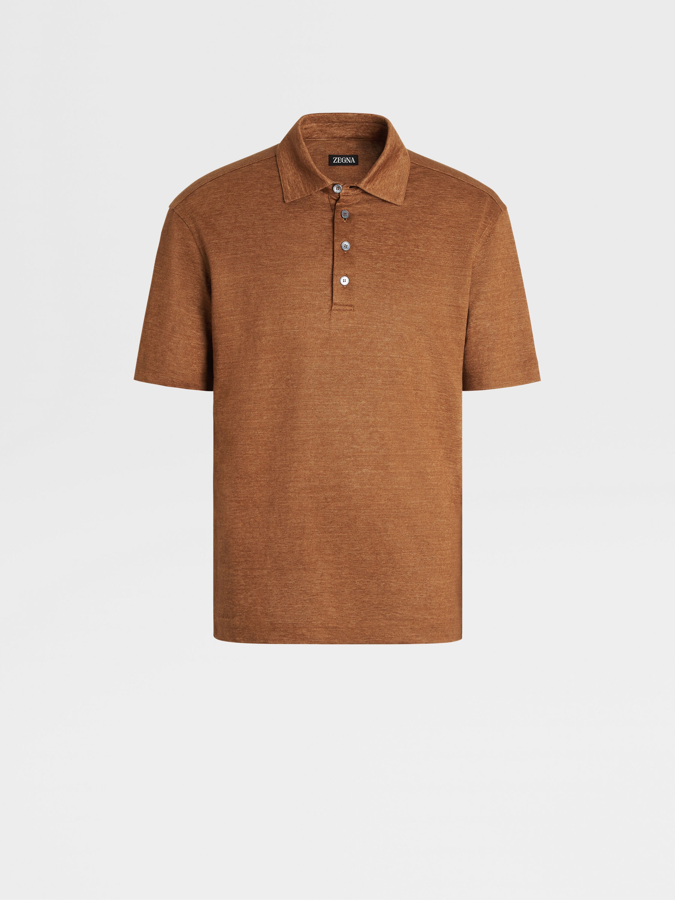 Foliage Linen Polo Shirt Main product photo