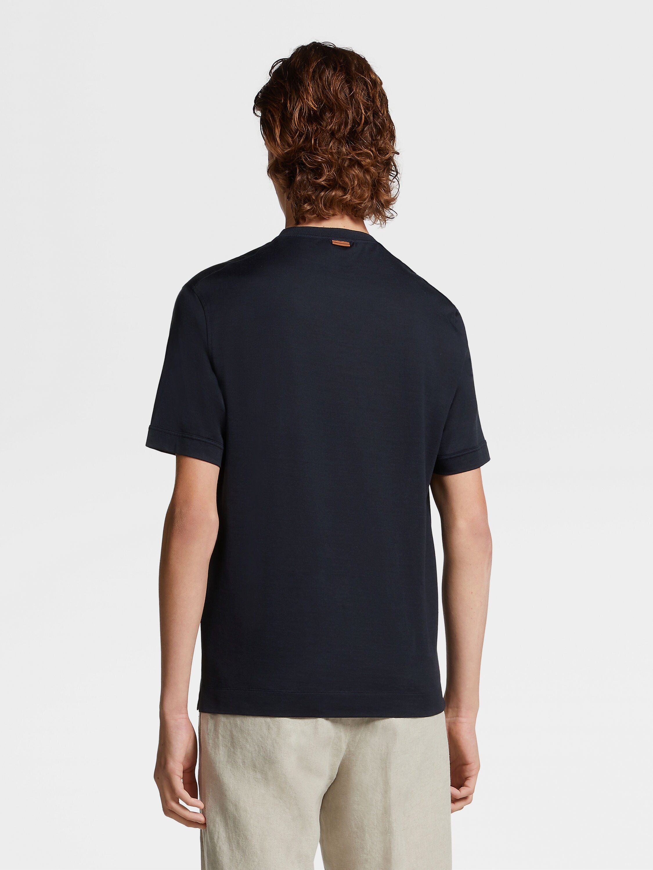 海軍藍 Leggerissimo 棉絲 T 恤 產品細節圖 #2