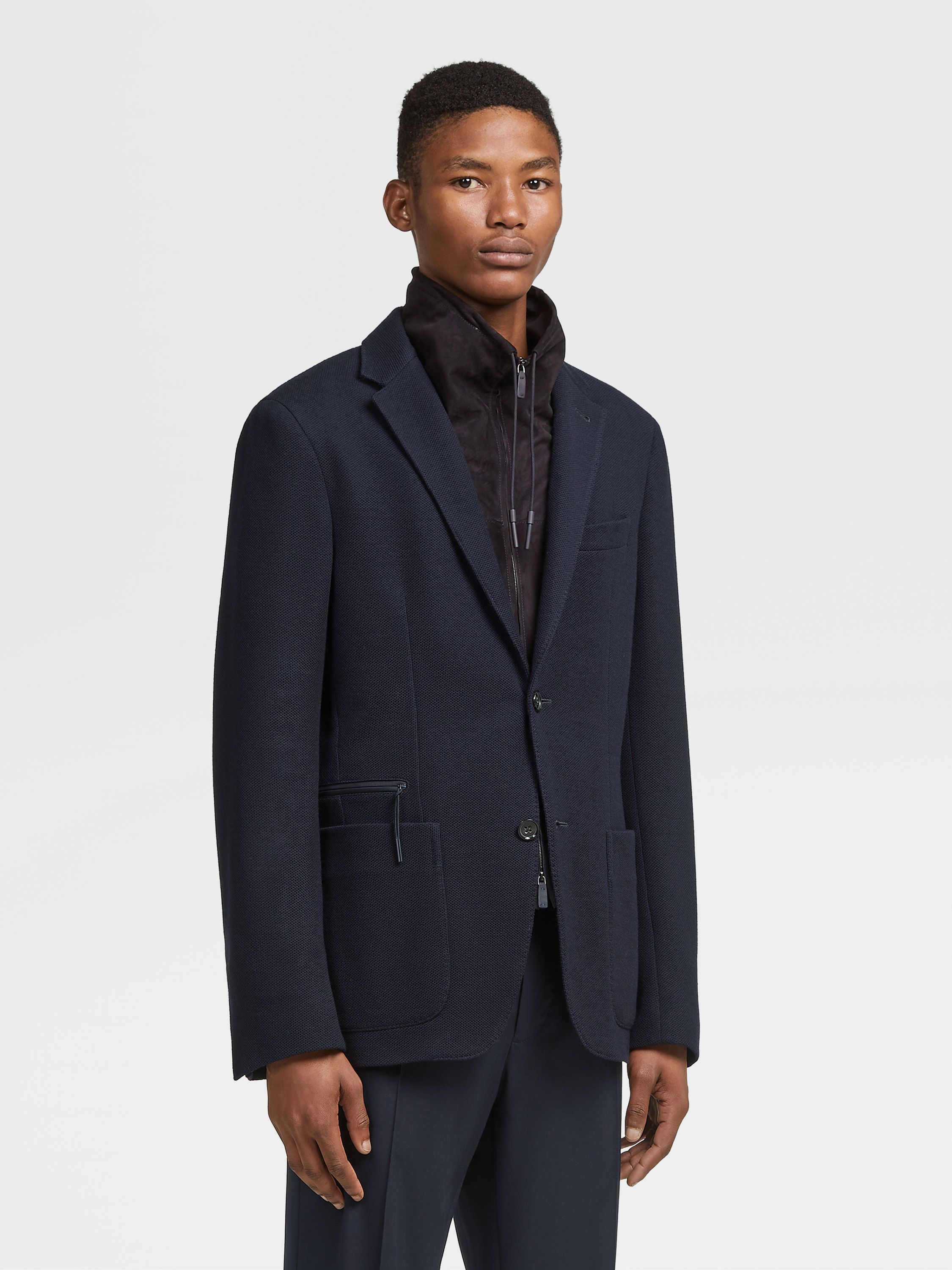 Navy Blue High Performance™ Jersey Jacket SS25 25749461 | Zegna US