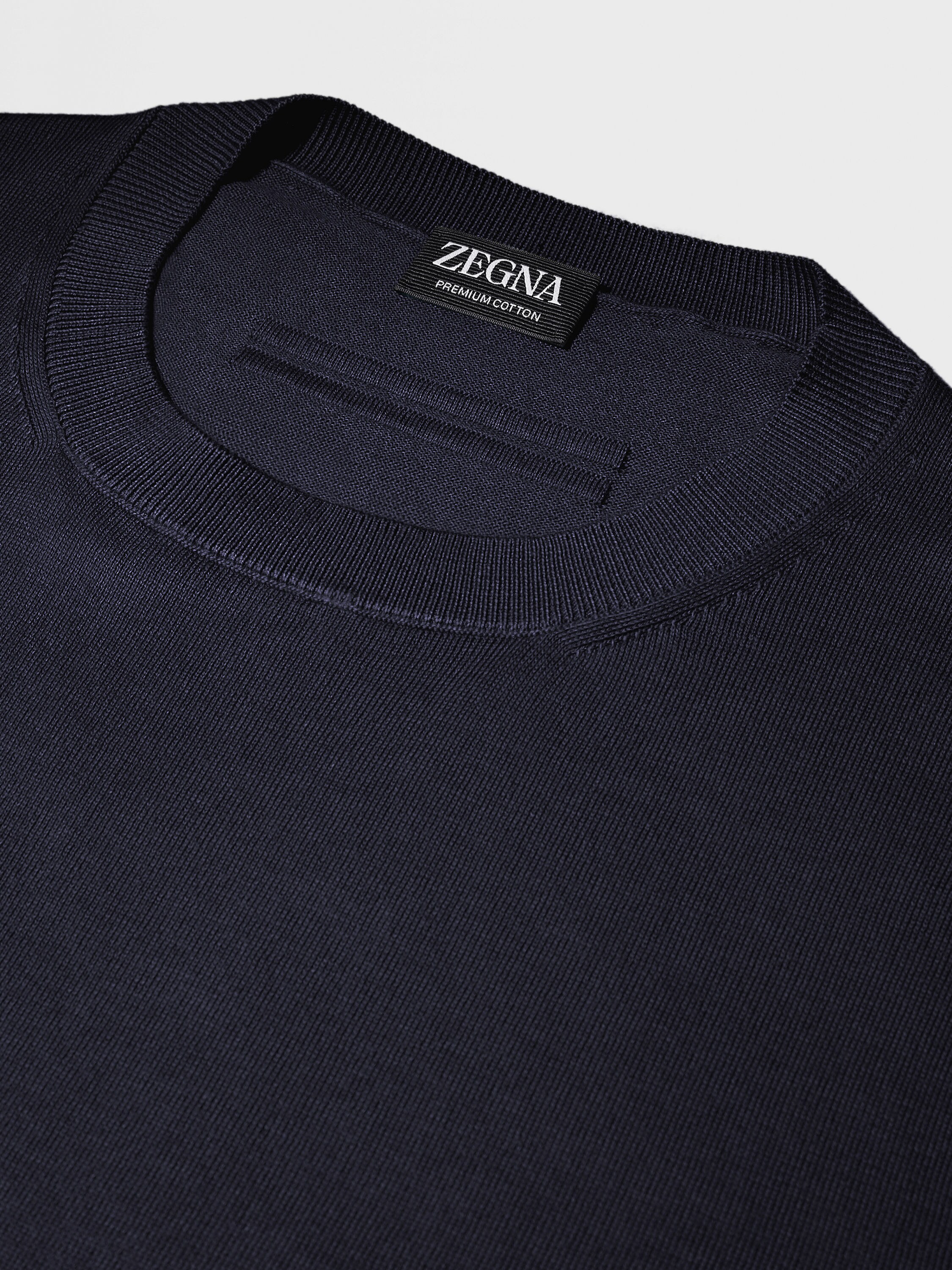 Navy Blue Premium Cotton T-shirt Product detail photo #3
