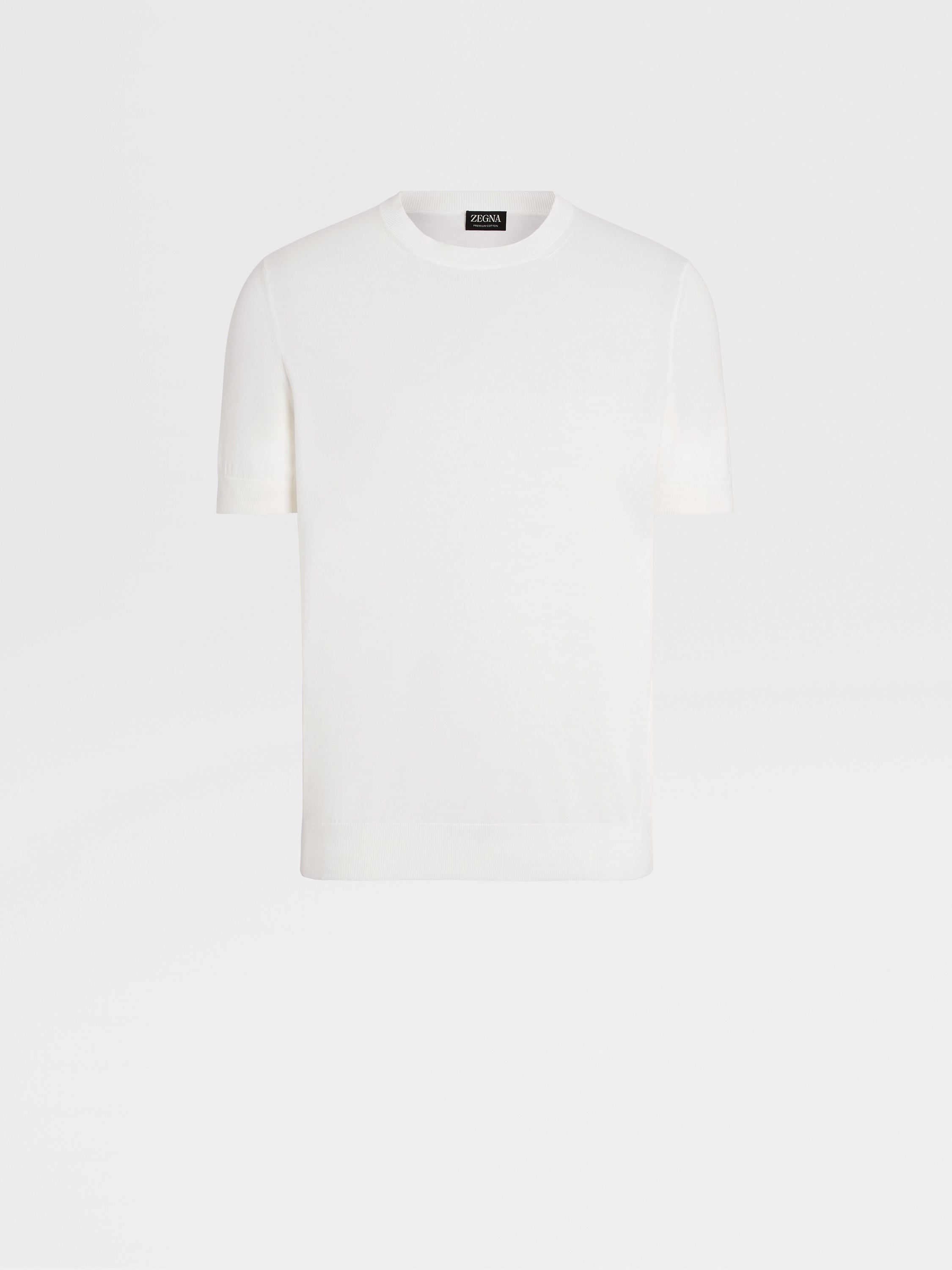 White Premium Cotton T-shirt SS24 26472573 | Zegna US