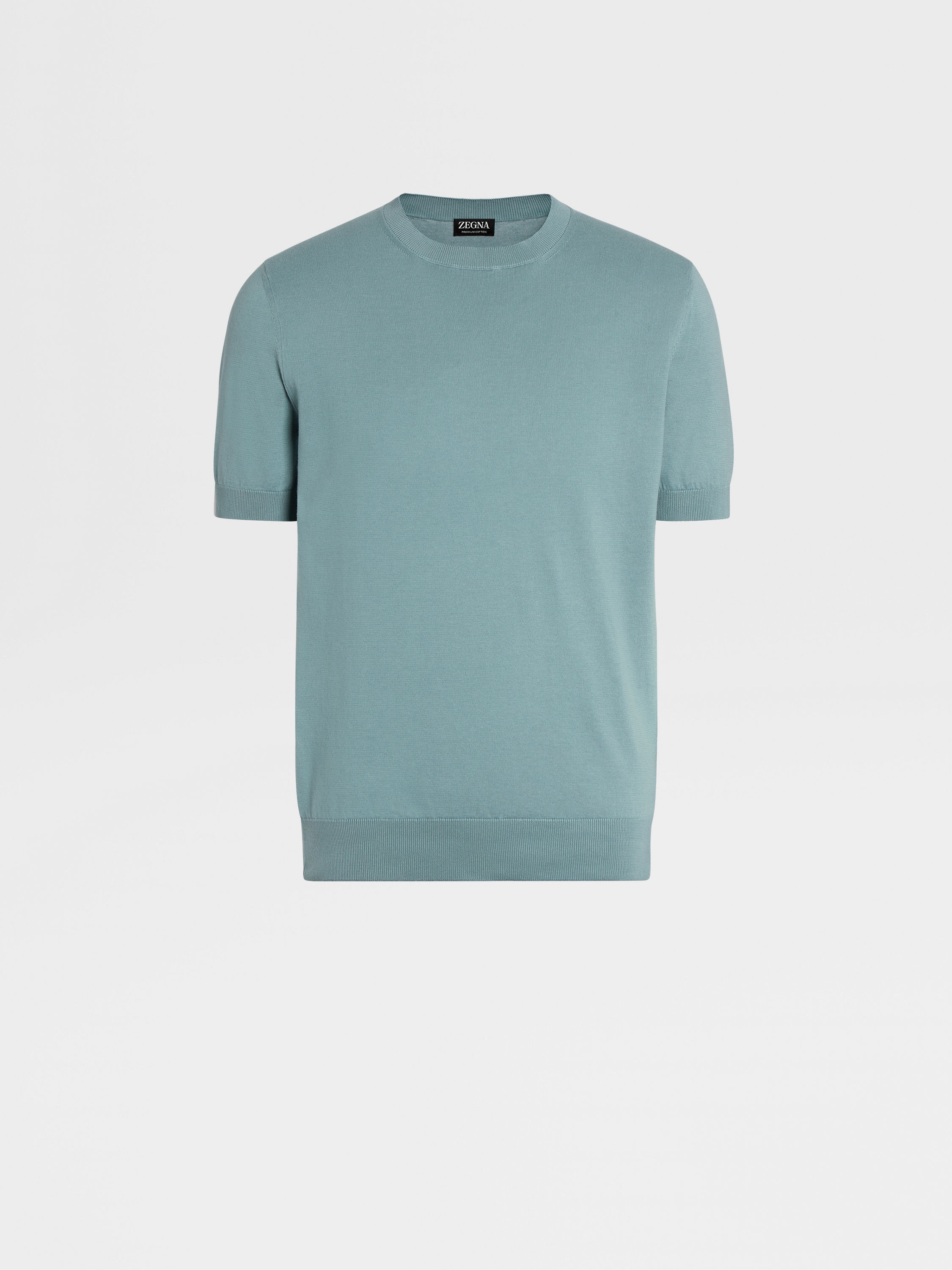 Aqua Green Premium Cotton T-shirt FW23 26472630 | Zegna IN