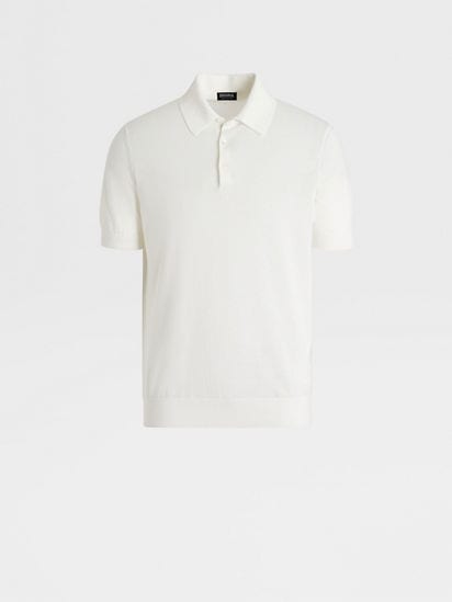 White Premium Cotton Polo Shirt SS25 25592266 | Zegna GR
