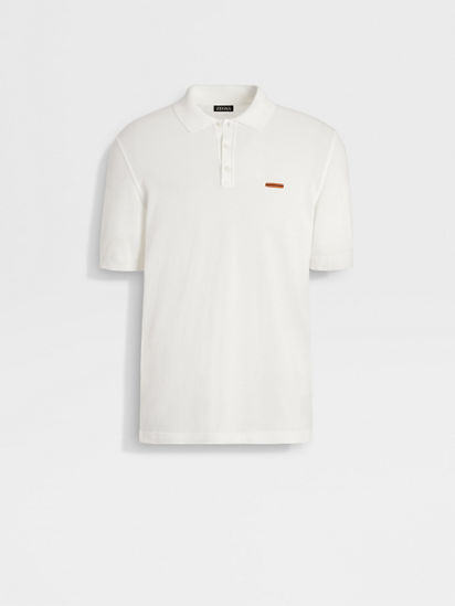 Optical White Cotton Polo Shirt SS25 26557273 | Zegna SG