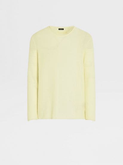 Light yellow online crewneck