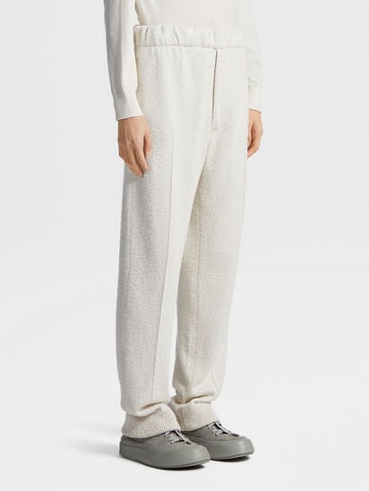 Off White Silk and Cashmere Knit Joggers FW23 27017888