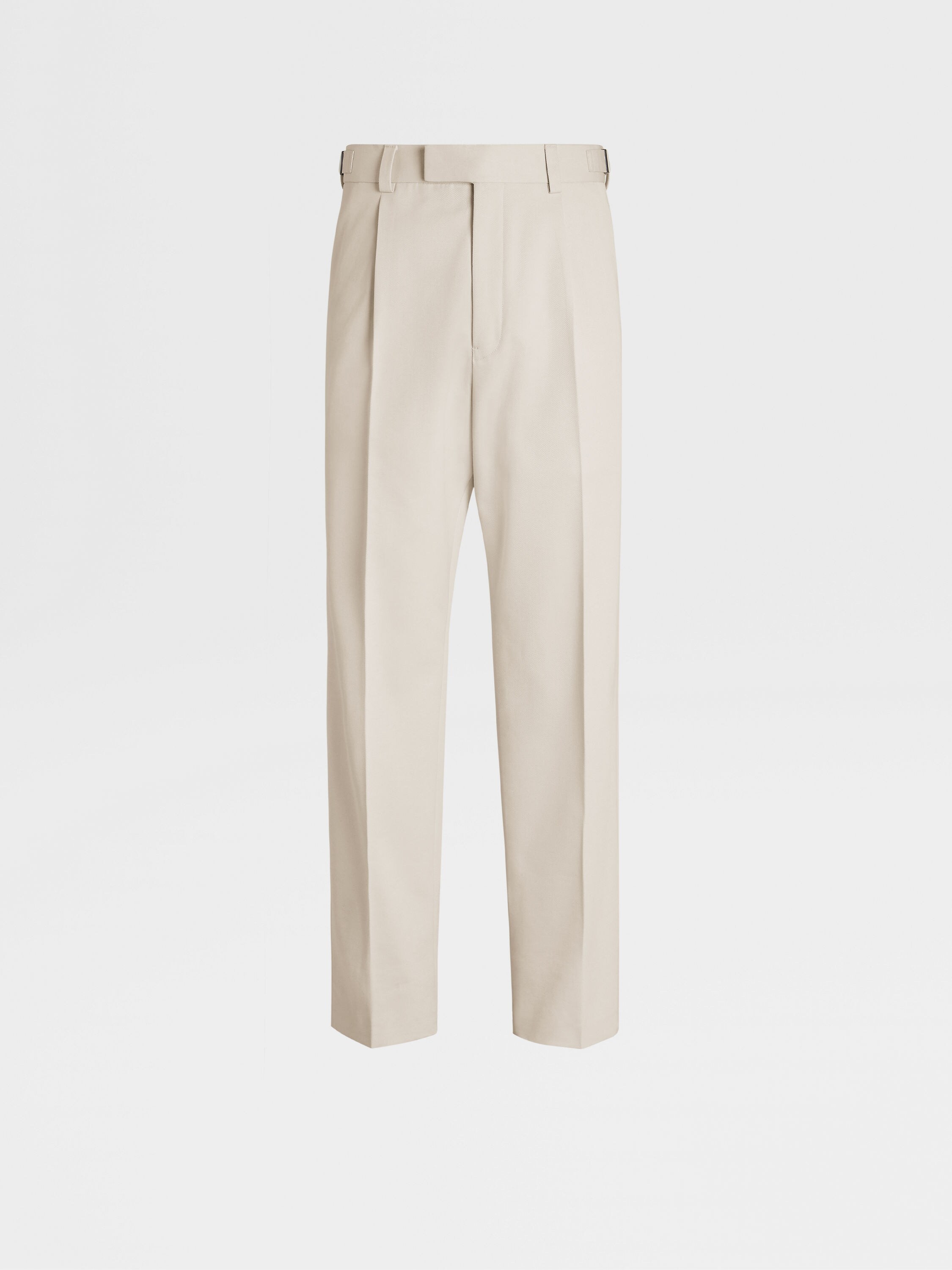 Off White Cotton and Wool One Pleat Pants FW23 25643688
