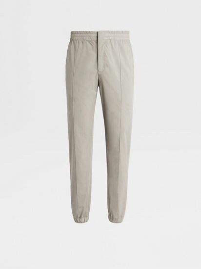 Light Grey Stretch Cotton Joggers SS24 26558754 Zegna NZ