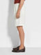 White Summer Chino Cotton and Linen Shorts Product detail photo #3