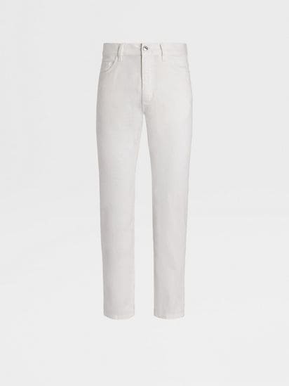 Soft White, Cotton Stretch Straight Leg Jean