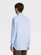 Light Blue Pure Linen Long-sleeve Shirt Product detail photo #3