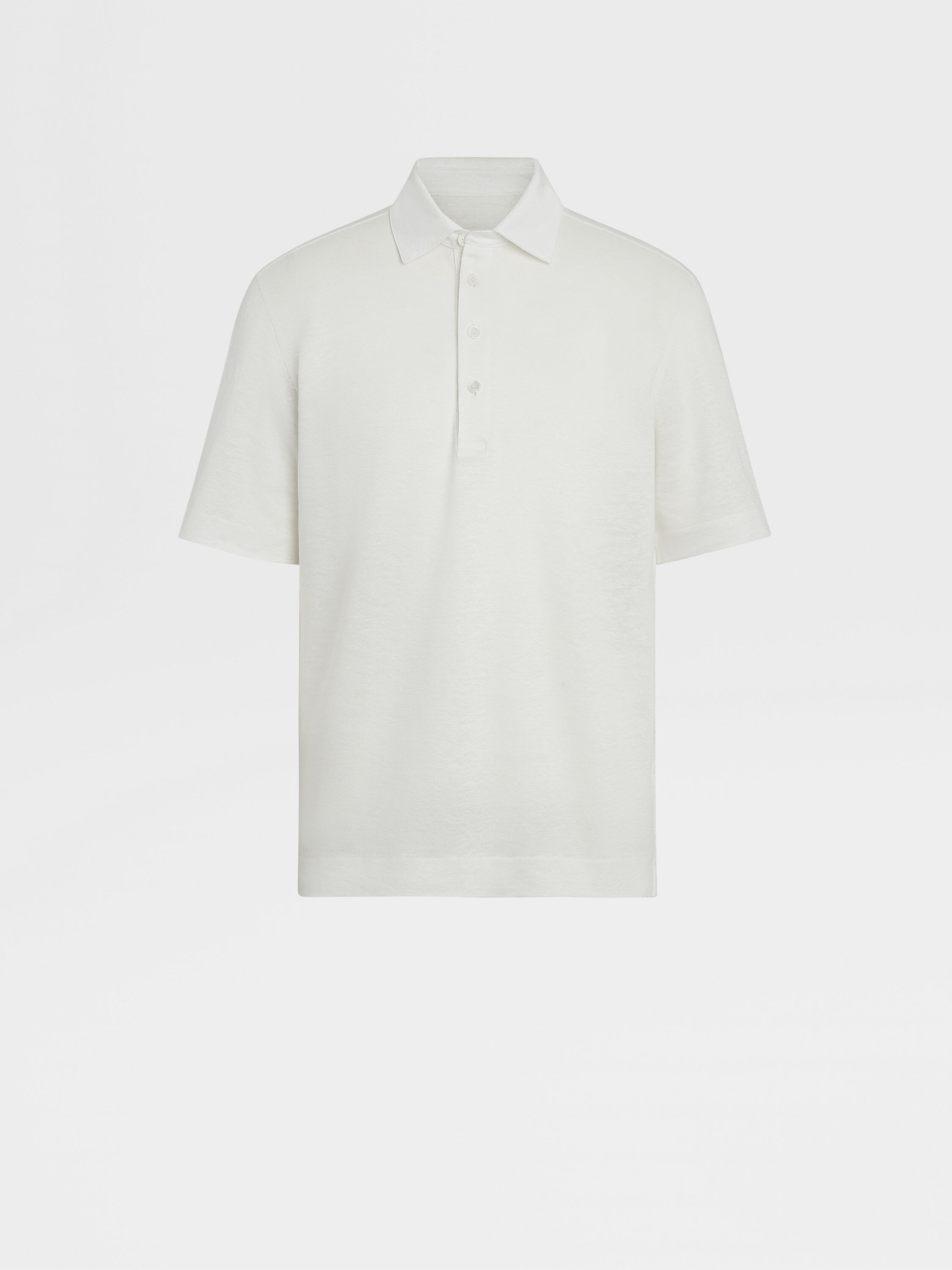 White Linen Polo Shirt SS24 27897742 | Zegna US