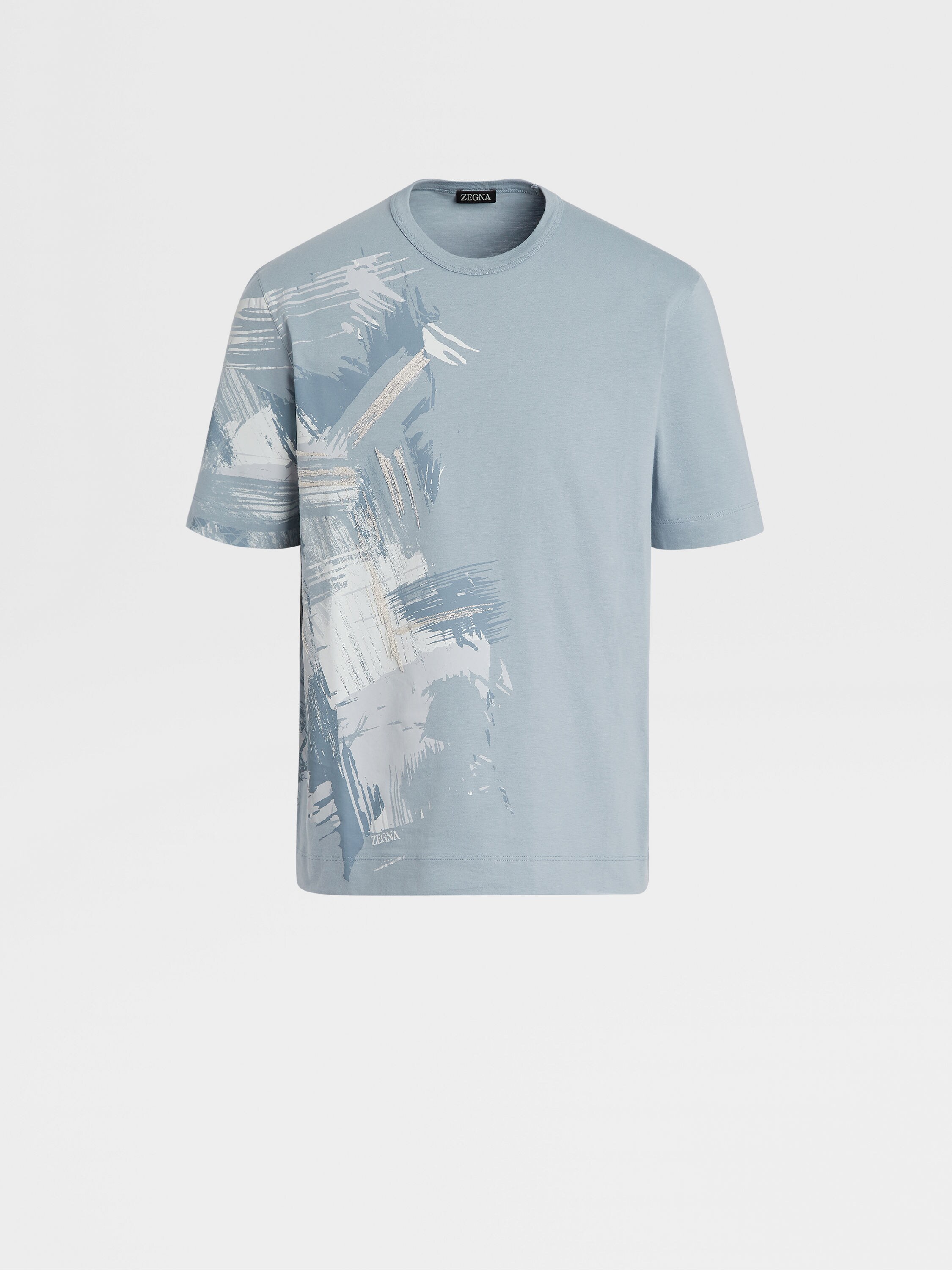 Light Avio Blue Cotton T-shirt