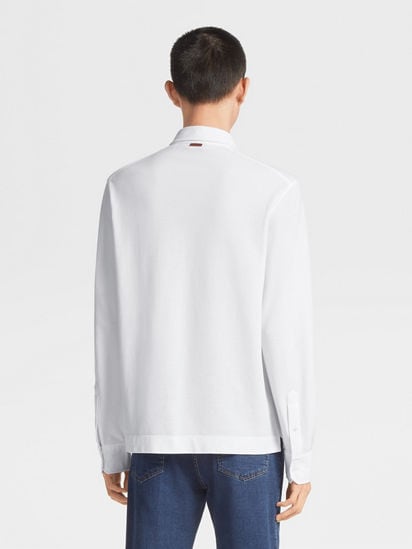 Optical White Cotton Polo Shirt SS25 28038935 | Zegna HK Optical White Cotton Polo Shirt SS25 28038935 | Zegna HK