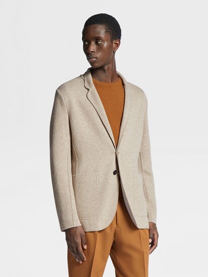 Light Taupe Pure Cashmere Jacket SS25 29416366 | Zegna SE
