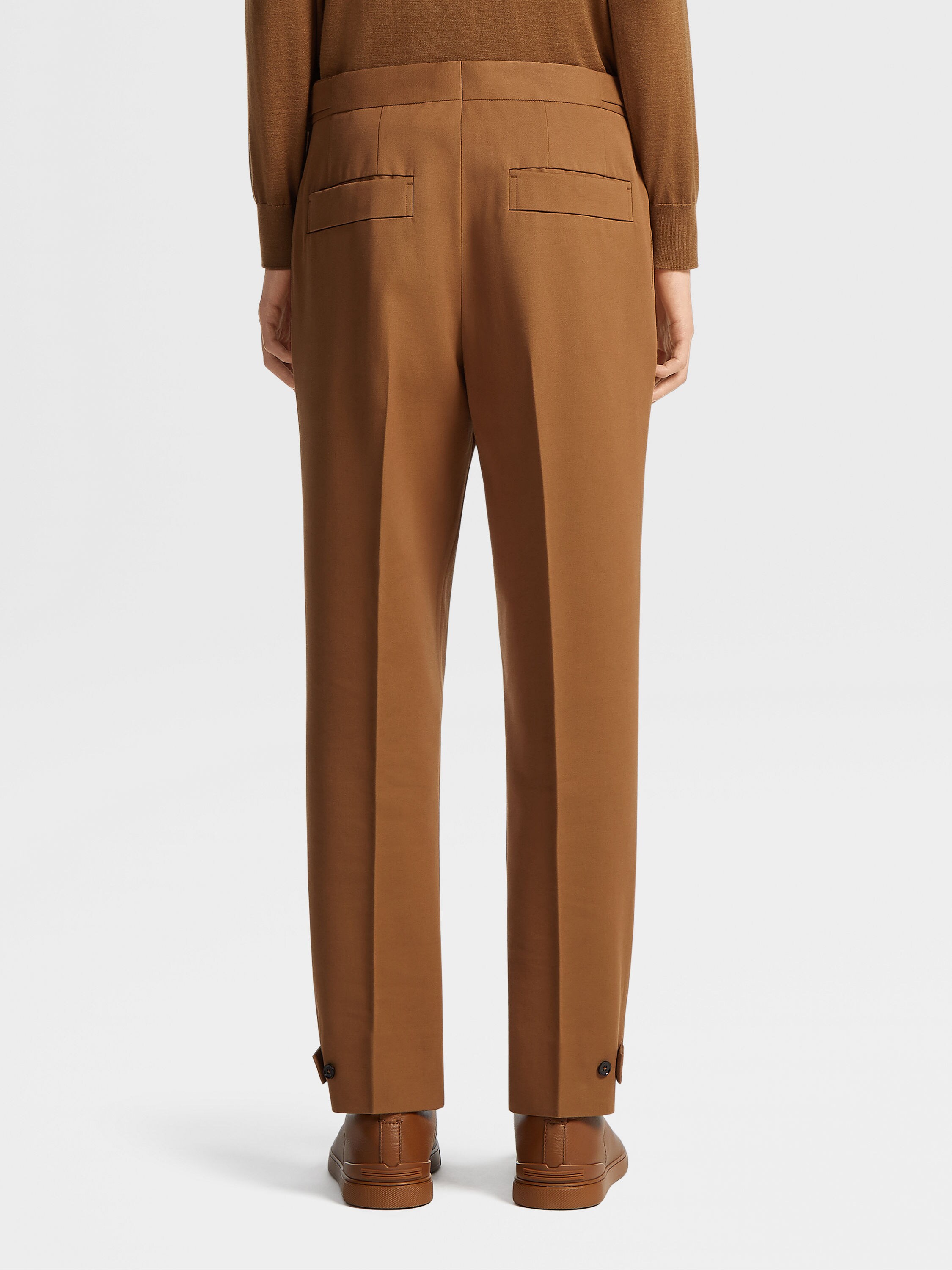 Dark Foliage Cotton and Wool Pants Product detail photo #2