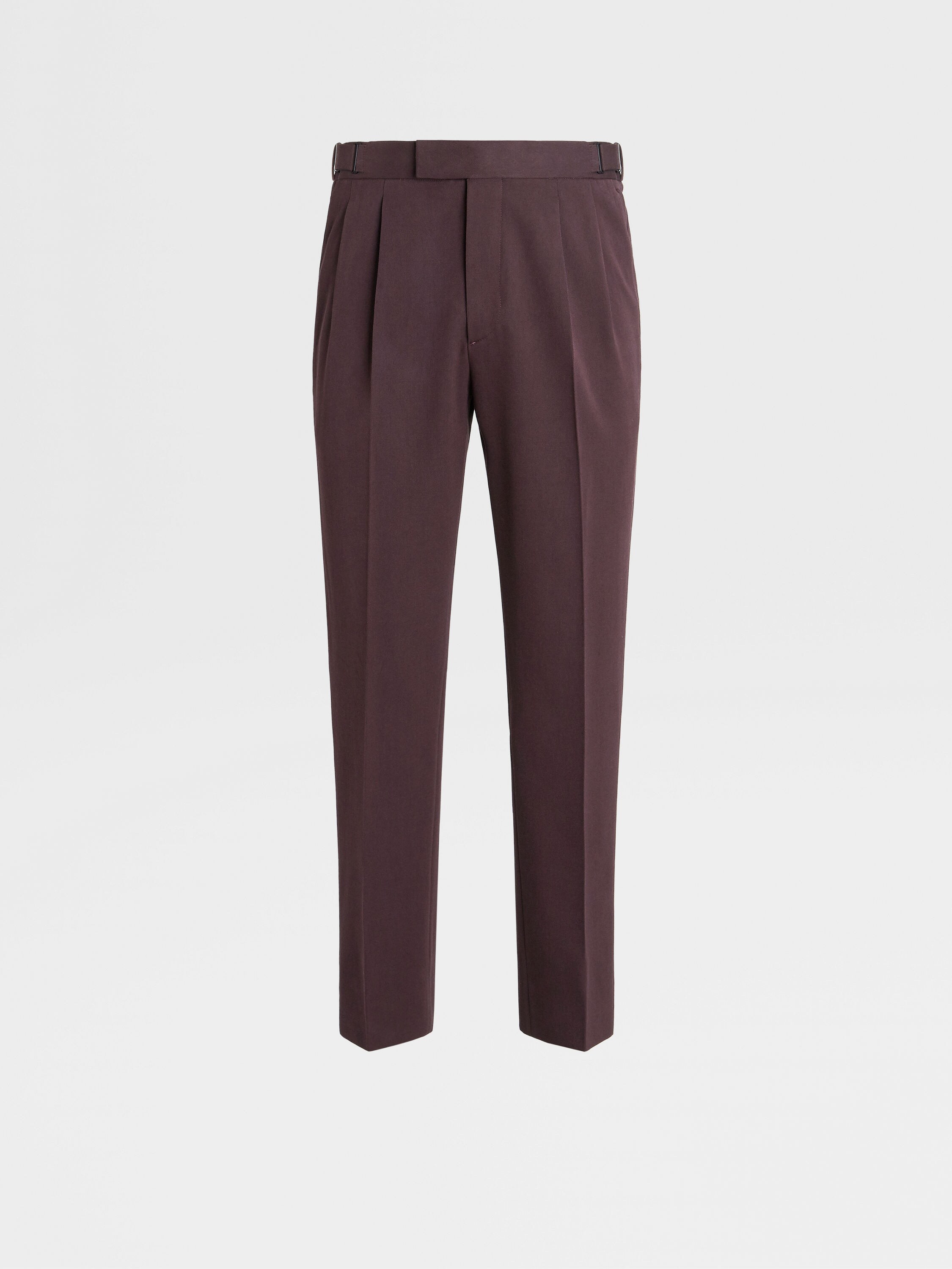 Dark Burgundy Cotton and Wool Pants FW23 28048589 | Zegna HK