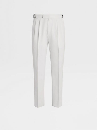 White Wool Pants Women