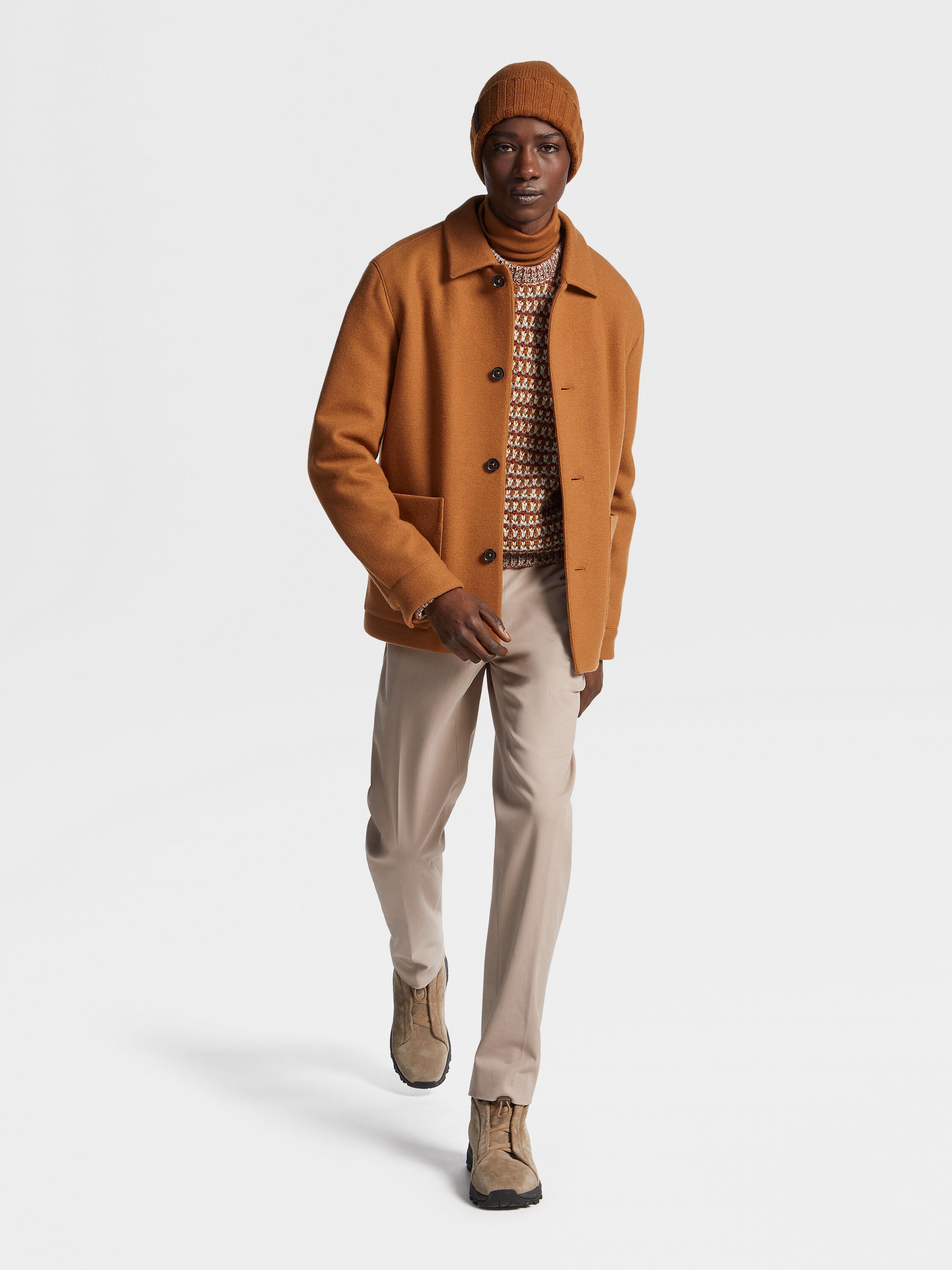 Light Taupe Winter Chino Cotton Blend Pants Product detail photo #5