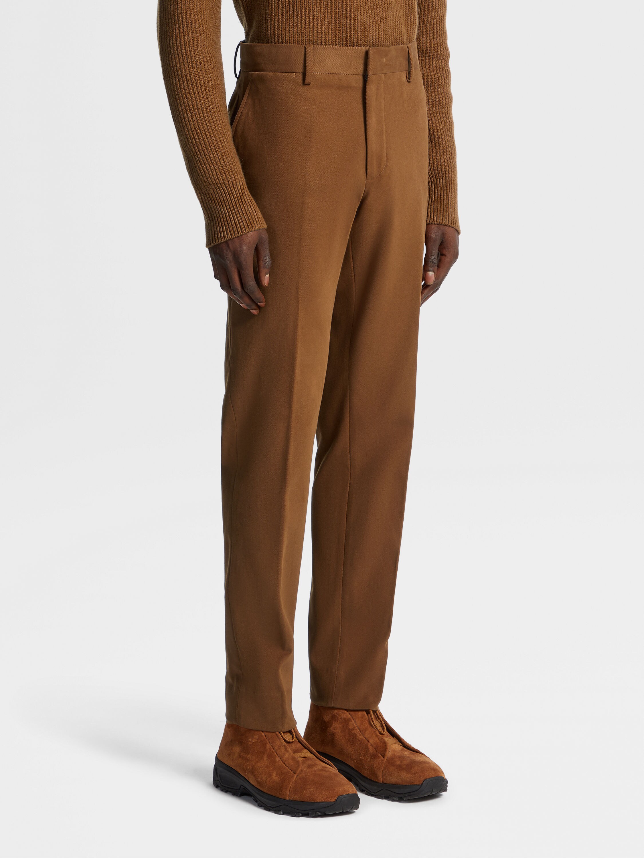 Dark Foliage Winter Chino Cotton Blend Pants Product detail photo #1