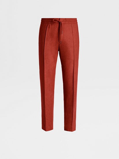 WOMENS CASHMERE JOGGER PANTS - RED – The Cashmere Shop