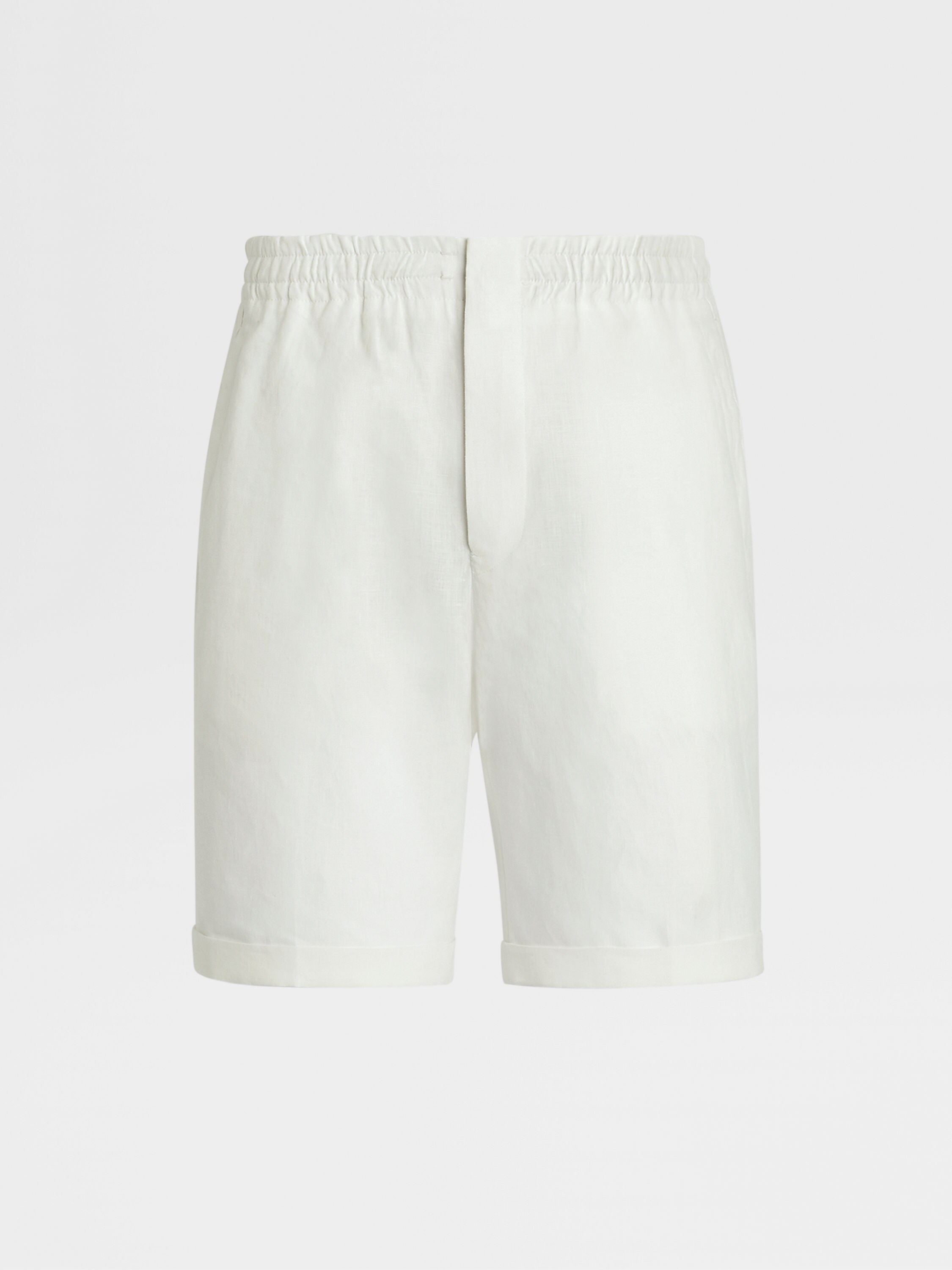 White Linen Shorts Main product photo
