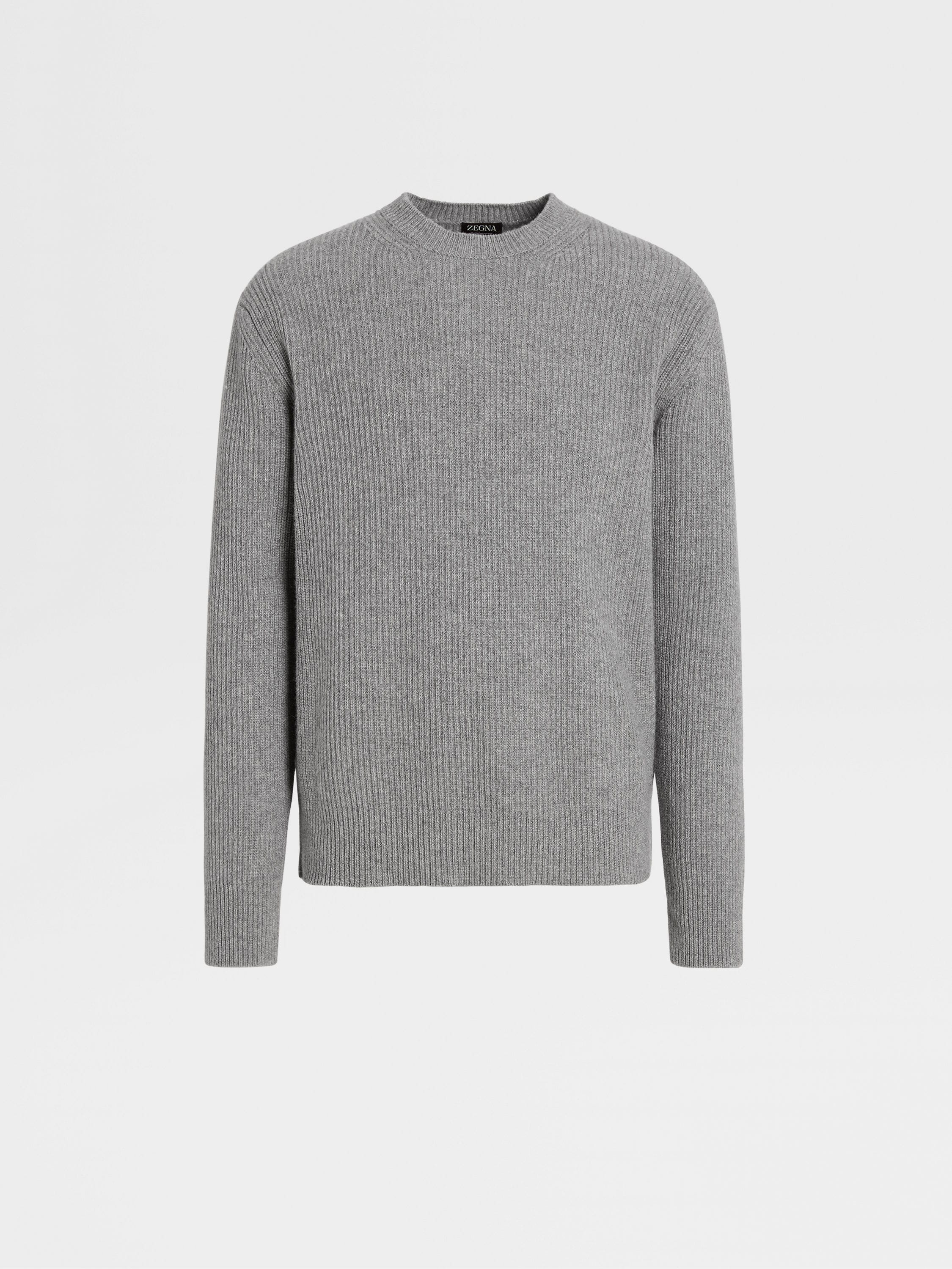 Grey Mélange Oasi Cashmere Crewneck 