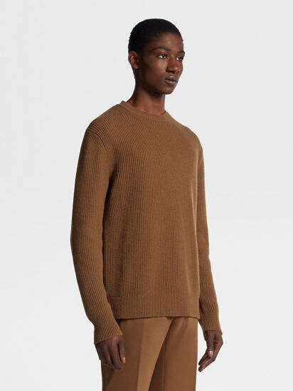 Dark Foliage Mélange Oasi Cashmere Crewneck SS25 28293336 Dark Foliage Mélange Oasi Cashmere Crewneck SS25 28293336