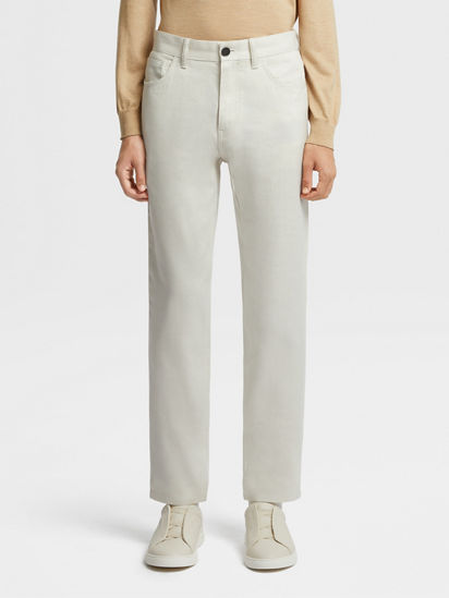 Off white stretch pants sale