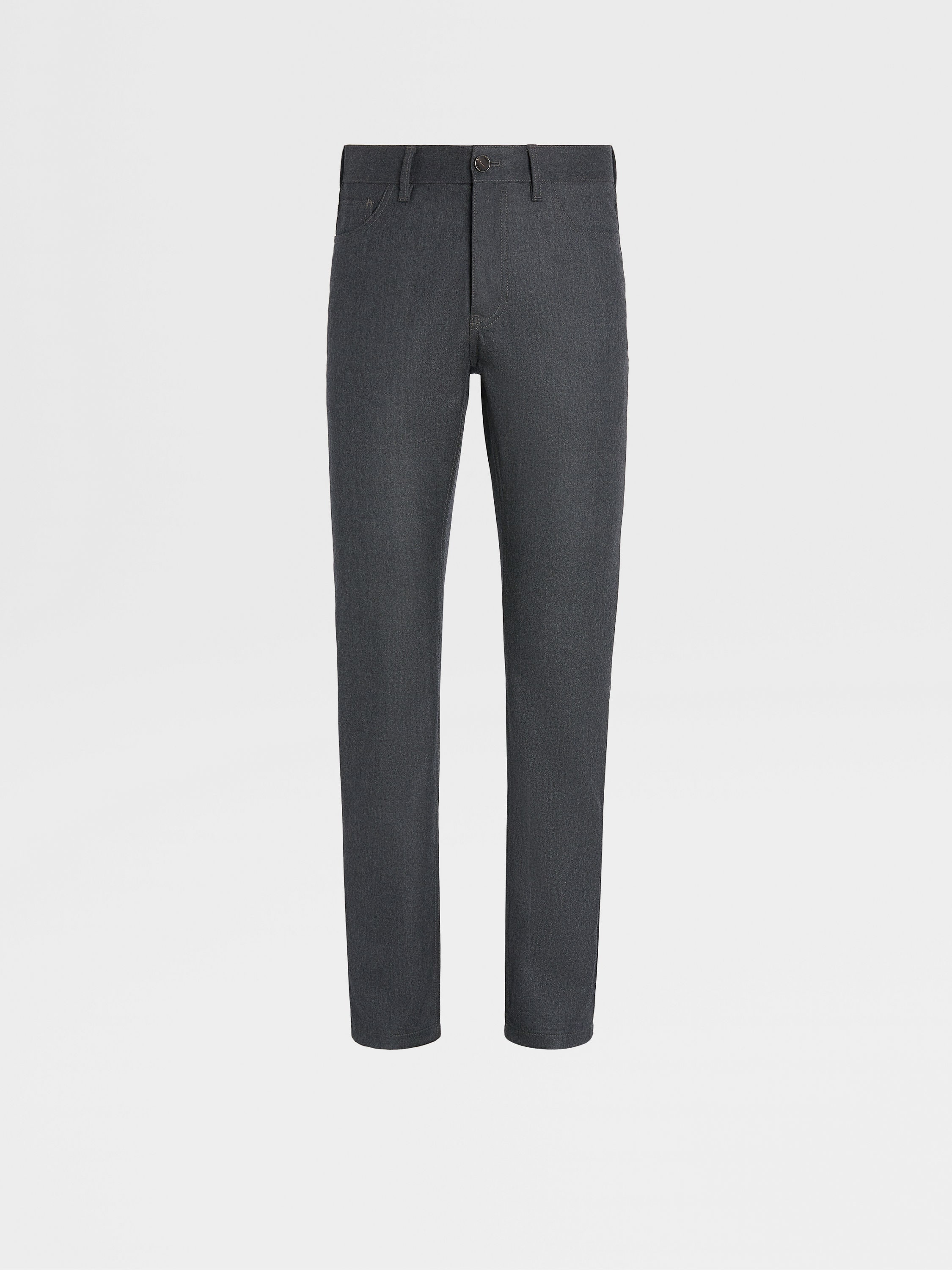 Zegna City Wool Flannel Pants, Pants