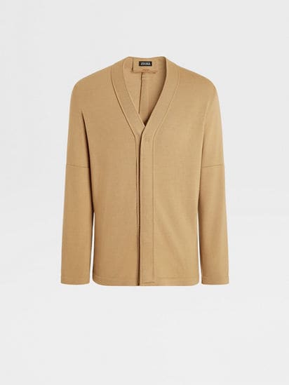 Beige 2025 wool cardigan