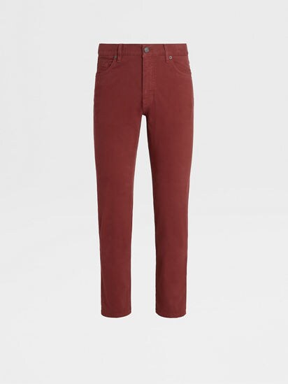 Buy Red Straight Pants with Pocket