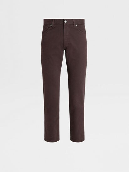 Dark Burgundy Stretch Cotton Roccia Pants FW23 27942155