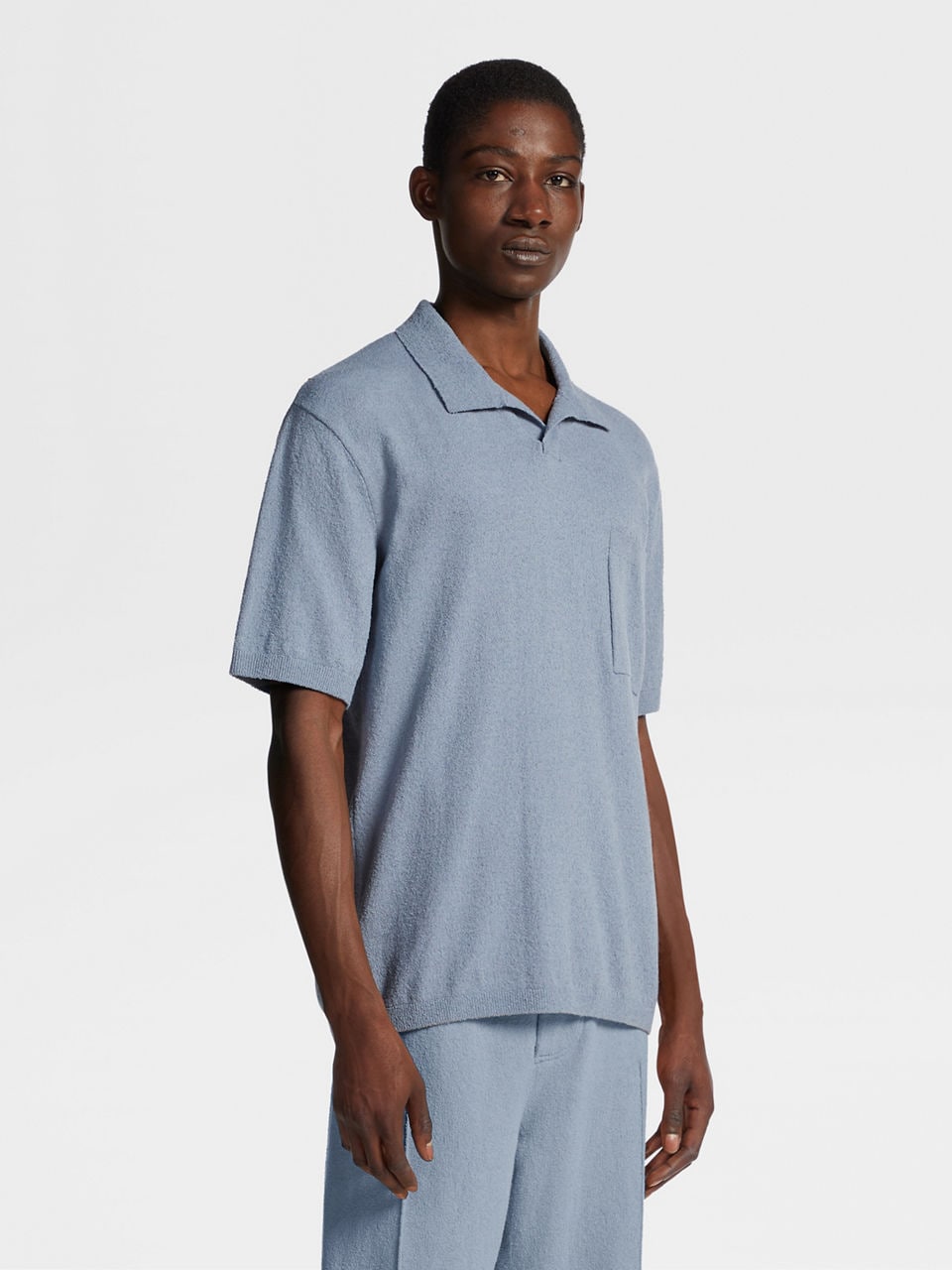 Cotton Blend Polo Shirt